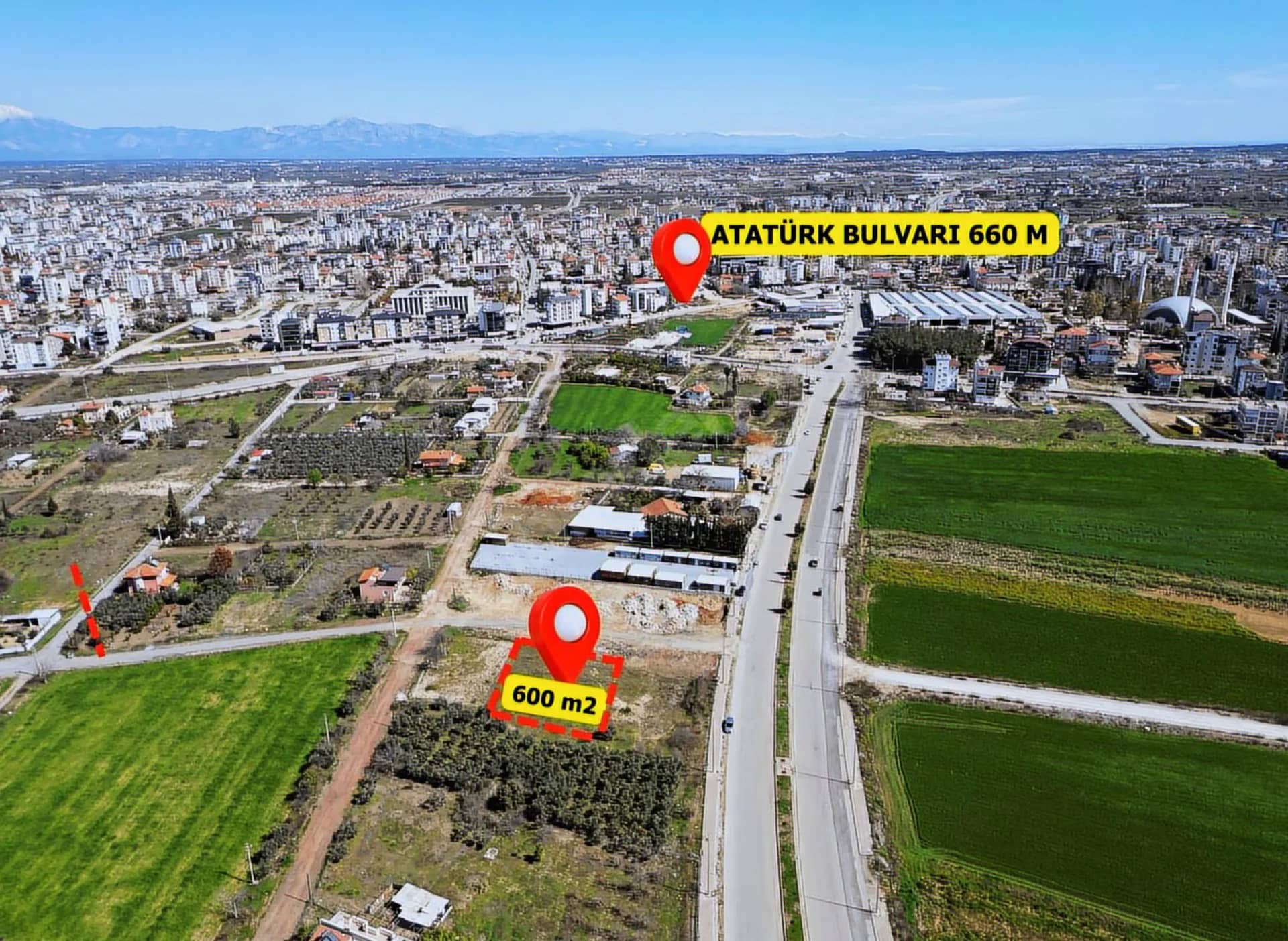 Döşemealtı Merkez 600 M2 Ticari 5 Kat 1 Emsal Satılık Arsa ilan görseli